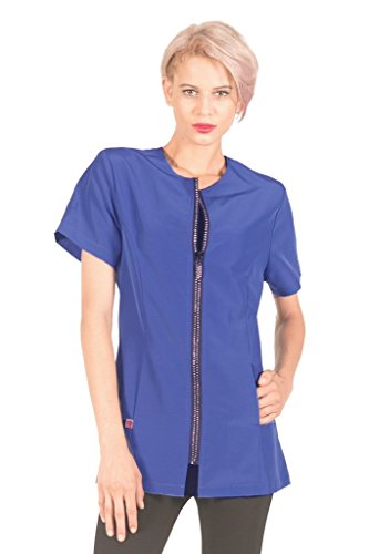 Ladybird Line Professional Rhinestone Stylist Jacket Bleach Resistant and Water Repellent | Blue, 2X-Large