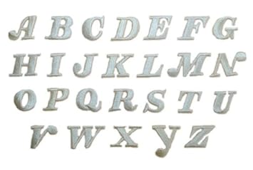 alles-meine.de GmbH E - Buchstabe Bügelbild 2,5 cm * 2 cm Creme wollweiß Uni weiß Aufnäher