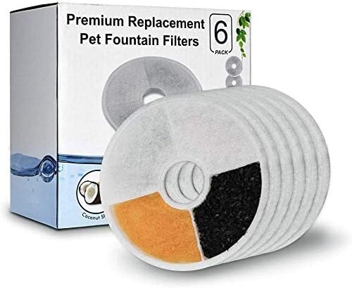 Filters for Cat Water Fountains - YOUTHINK Pet Replacement Filter 12.7cm Diameter Compatible for Design Senses Fountain,Stainless Steel Fountain
