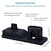 Charging Stand Compatible for Apple Watch, ECZO 3 in 1 Charging Station Silicone for iPhone X/ 8/8 Plus/ 7/7 Plus for Apple Watch Series 1/2/3 and for Airpods (Not Include Cable & Adapter)