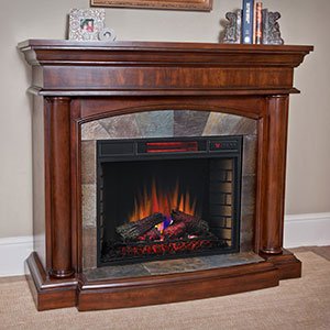 Chimneyfree Aspen Infrared Electric Fireplace Mantel Package In