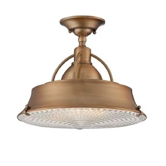 Aurora Lighting Mystic Copper Finished Semi-Flush Mount ...