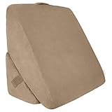 Xtra-Comfort Bed Wedge Pillow - Folding Memory Foam Incline Cushion System for Back and Legs - Triangle Shaped for Reading, Support - Washable