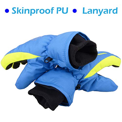 image for Triwonder Ski Snowboard Gloves for Kids - Waterproof Winter Warm Glove