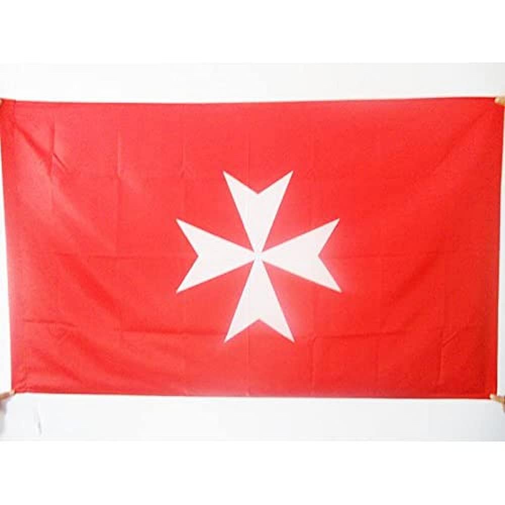 AZ FLAG - Activity Order of Malta Flag - 3x5 Ft - St John of Jerusalem Banner with Sleeve - 100% Polyester - Fade Resistant - Vivid Colors - 3' x 5' Feet - 150x90 Cm