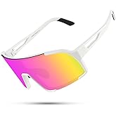 OULAIQI Sports Sunglasses for Men Women,Cycling Glasses UV Protection for Running Softball Volleyball Hiking