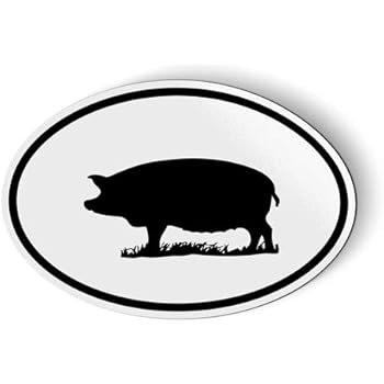 Pig Oval - Magnet for Car Fridge Locker - 3