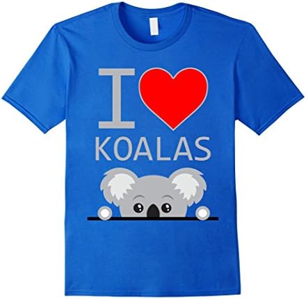 Mens I Love Koalas Shirt, I Heart Koalas XL Royal Blue
