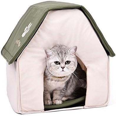 Kimol Dog House Warm Pet Kennel Outside For Medium and Small Pets ( Color : Green )