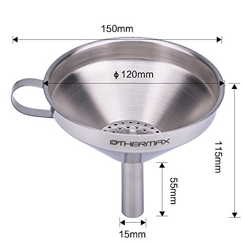 OTHERMAX Stainless Steel Kitchen Funnel with Detachable Strainer/Filter