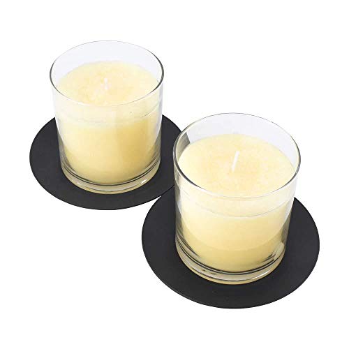 Tee Vee Iron Candle Plate Candle Holder Jewelry Storage Tray Iron Pillar Pedestal Candle Stand (2, Black)