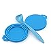 Super Design 3PCS Can Covers Scoop Packaging,BPA Free Silicone Can Cover for Multiple Sizes with Melamine Food Scoop,for Dog and Cat, Small Scoop, Blue