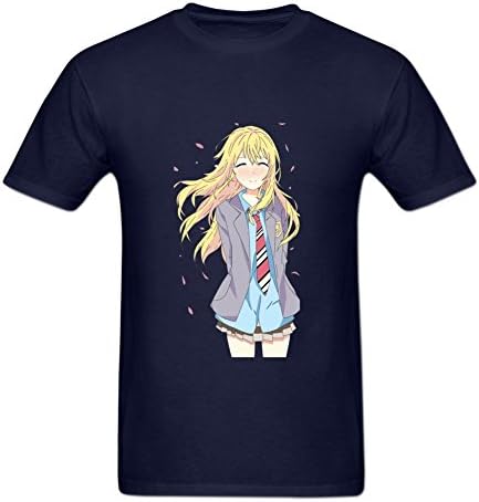 Charplunk Men's Fashion Your Lie in April Sleevery T-Shirt M Blue