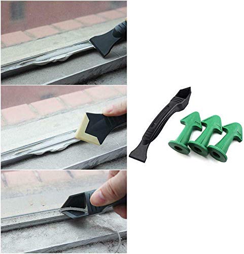 Caulk Nozzle and Scraper Set, Silicone Caulking Finisher (3 Different Radius)
