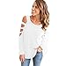 KESEE Clearance ☀ Women's Casual Cold Off Shoulder Top Blouse Hollow Out Shirts Corss Short Blouse