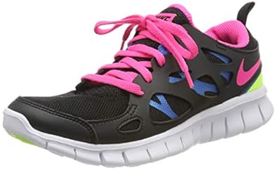 nike free run 2 black ember pink women's running shoe