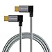 CableCreation Right Angle USB C to USB C Cable 60W 3A Fast Charge, 4ft Dual 90 Degree USB-C to USB-C Braided Cable, Compatible with MacBook(Pro), Galaxy S10 S9 S8, Pixel 2 3 XL, Space Gray Aluminum