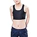 Qisssy® Les Lesbian Tomboy Short Vest Chest Binder Tops (M, Black)