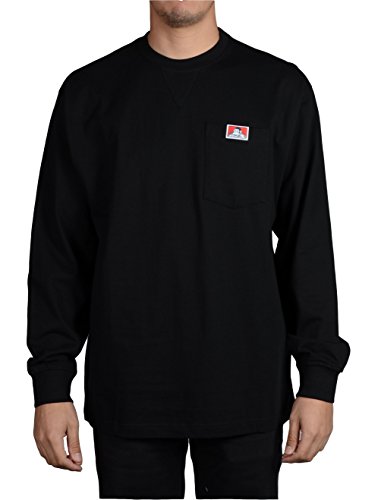 Ben DavisMen's Classic Label Long Sleeve Heavy Duty Pocket T-Shirt