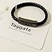 Taygate Bracelet USB Charging Cable Data Charging Cord for iPhone- Mens Portable Travel Durable Braided Leather Charging Wrist Clasp USB for Apple iPhone Plus X XR Xs Max(Black-8.5 inch)