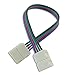 10mm (5050) Solderless LED Light Strip Connector Extension, Multi Color RGB- 6 Inch (4 Pk) Strip to Strip Any Angle Connector for LED Strip Light & Tape Light in Kitchens, Cabinets, Shelving & More