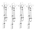 DrainWig Shower Drain Hair Catcher – Disposable White Flower (4-Pack) – No-Touch Hair Removal for Flat Shower Drains – As Seen on Shark Tank