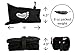 Folding Travel Foot Rest for Long Haul Flights. With Luxury Memory Foam Foot Pillow. Black