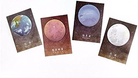 2 Pcs The Beautiful Planet Memo Notepad Notebook Memo Pad Self-Adhesive Sticky Notes Bookmark Promotional Gift Stationery (Raddom Design)
