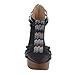 Refresh IE24 Women's T-strap Back Zipper Platform Wedge Sandal