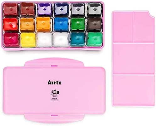 Amazon Arrtx ガッシュ 絵の具 18色セット 不透明 水彩絵具 水彩セット ゼリーカップデザイン ファンやアーティストに適しており デザイン グラフィティ ポートレートに最適 フラワーレス 絵具 通販