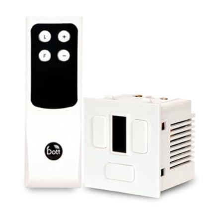 BIG i Cube Modular Wireless Remote Control Switches for 1 Fan by Dott Systems - A Home Automation System (White, 150-300 Watts)