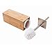 GOBAM Toilet Brush and Holder Stainless Steel Handle and Lid for All Toilet Types with Sanitary Storage,Bamboo (Natural) primary