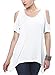 Urban CoCo Women's Vogue Shoulder Off Wide Hem Design Top Shirt - Large - White