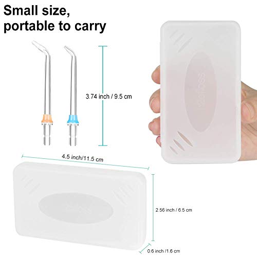 Replacement Professional 5 Dental Water Jet Nozzle Accessories, 2 Jet Tips, 1 Orthodotic Tip, 1 Orthodotic Tip, 1 Periodonatal Tip, 1 Tongue Cleaner Tip for Duomishu Water Flossers