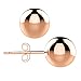 UHIBROS 316L Stainless Steel 24K Rose Gold Round Ball Stud Earrings …