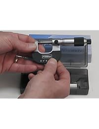 Micrómetro de pulgadas marca Fowler 52 229 201 52 229 serie Estilo Suizo, rango de medición de 0 1 pulgadas, precisión +   0.00016 pulgadas 0.0001 pulgadas graduación
