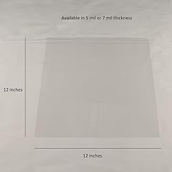 12 Sheets | 7 mil Clear Mylar | 12 x 12 inch