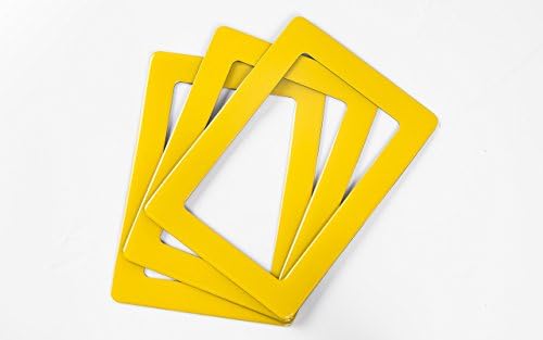 Merkapa Crystal Magnetic Photo Picture Frames and Refrigerator Magnets, Pocket Frame, Holds 4 x 6 Inches Photos, 3 Pack (Yellow)