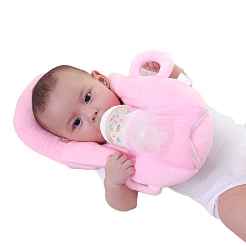 Baby Detachable Anti Roll Prevent Flat Self Feeding Nursing Pillow Portable Breast Feeding Pillows(Pink 2)