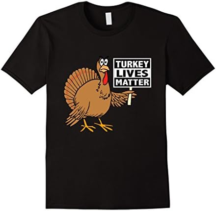 Mens Thanksgiving T Shirt Turkey Lives Matter Shirt Eat Vegan Small Black