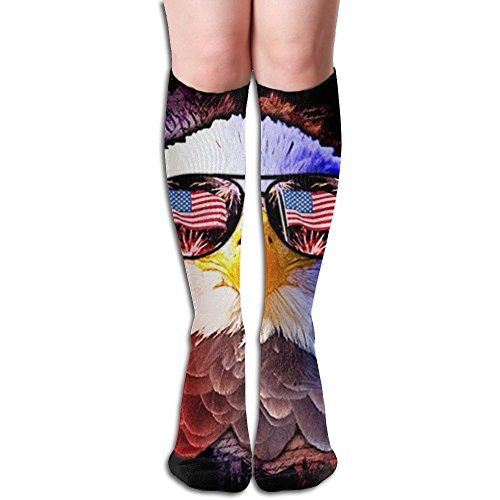 Eagle Wearing Glasses Neutral Adult Home High Knee Stockings Performance 3D Printing Long Sock