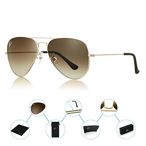 ESPIRO Premium Aviator Sunglasses For Men Women Gradient Lens UV400 Protection