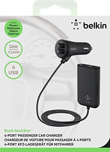 Belkin Road Rockstar: 4-Port Passenger Car Charger - Black