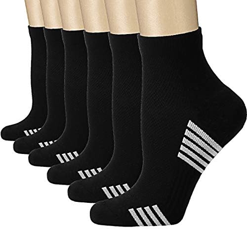 Compression Socks Women and Men, Ankle Compression Socks, Running socks (6/7 Pairs),Arch Support Flight Travel Nurses