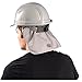 Hard Hat Cooling Pad w/Neck Shade, Grey, One Size, Flame Retardant, #969-FR11