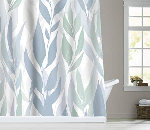 image for Sunlit Designer Tropical Plant Vine Leaves Fabric Shower Curtains for 