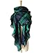 MOLERANI Women's Fashion Tassels Soft Plaid & Tartan Scarf Winter Warm Large Blanket Wrap Shawl (One Size, 14-Navy Green)