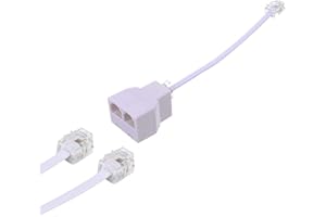 2025 Telephone Cable Adapter,RJ11 Phone Splitter Modular Cable Phone Adapter,Telephone Adaptor Splitter Extension Cable RJ11