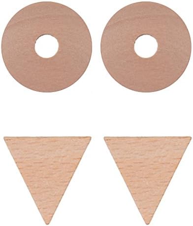 Earring trees for women simple retro woody geometric puncture jewelry PCCP (Different shapes mixed)