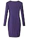 Doublju Womens Long Sleeve Button Down Henley Ribbed Knit Dress